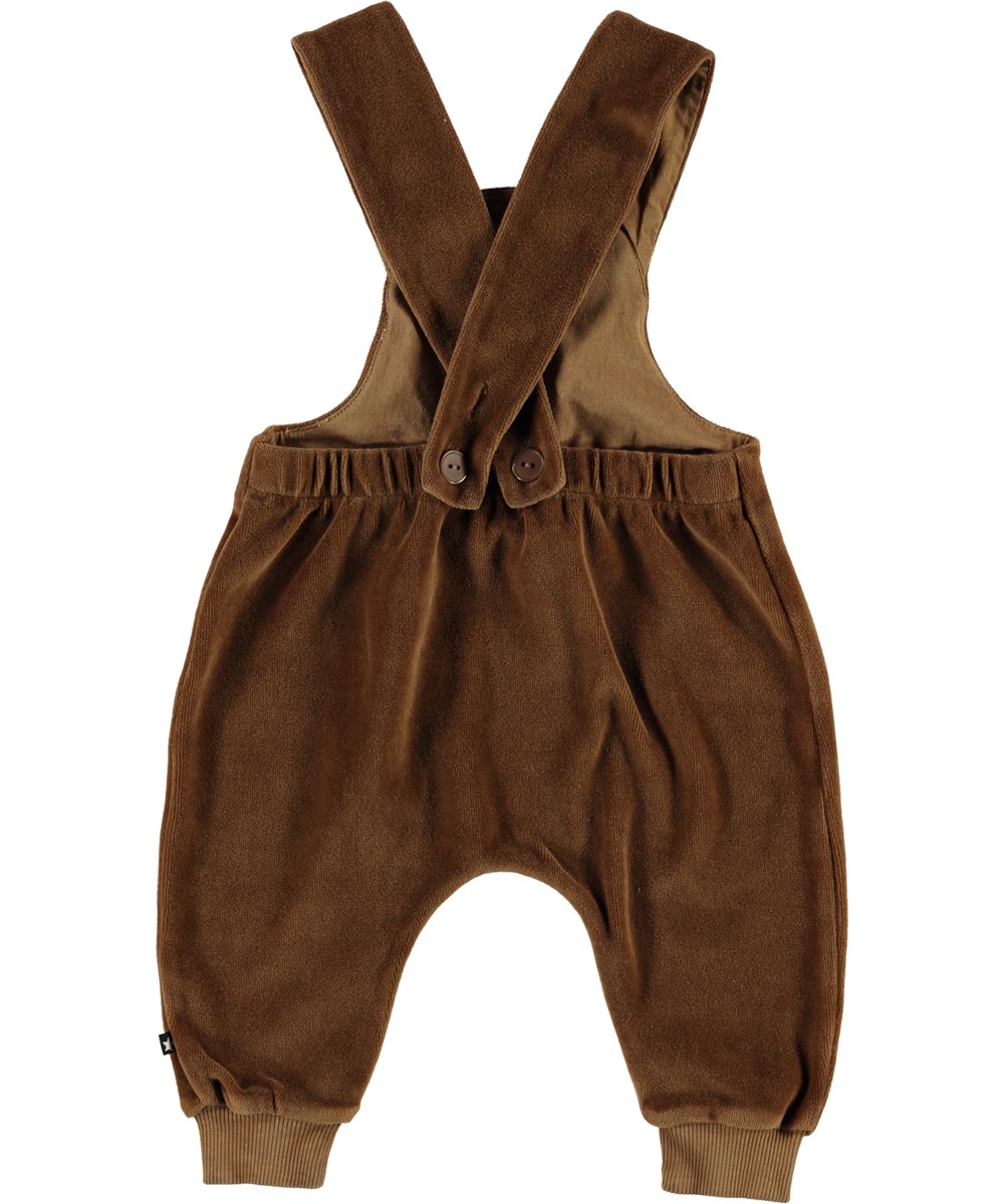 Snurre - Emperador - Baby Latzhosen in braunem Velours