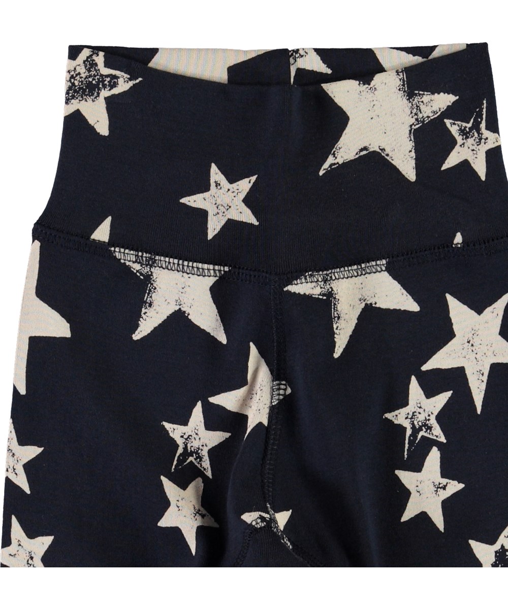 Son - White Navy Star - Blaue Babyhose mit Sternen