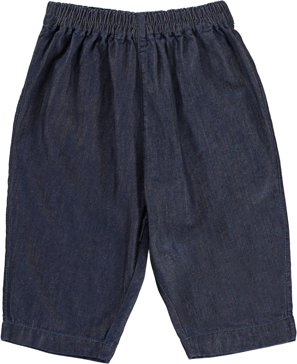 Soy - Dark Indigo - Babyhose aus dunkelblauem Denim