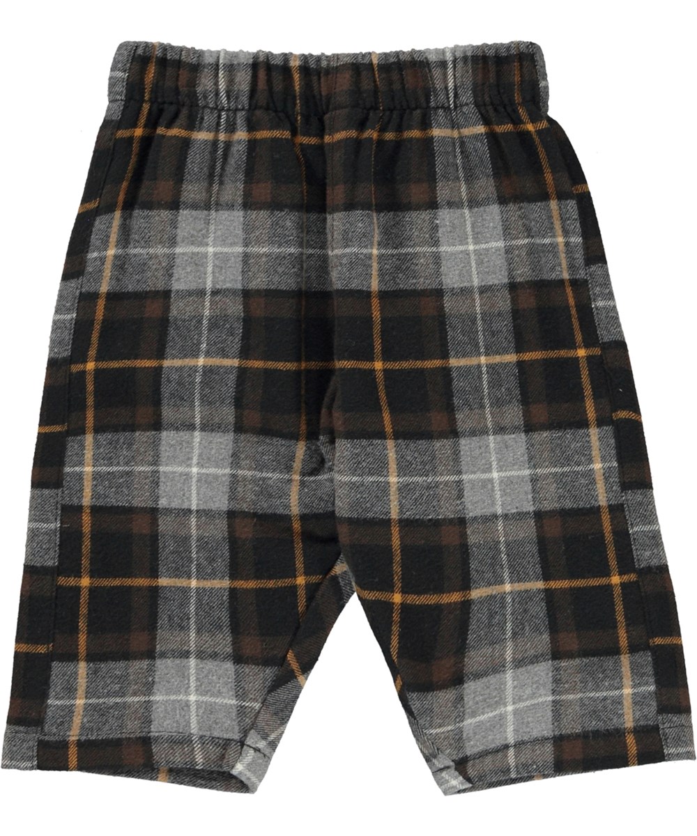Soy - Grey Brown Check - Karierte Babyhose