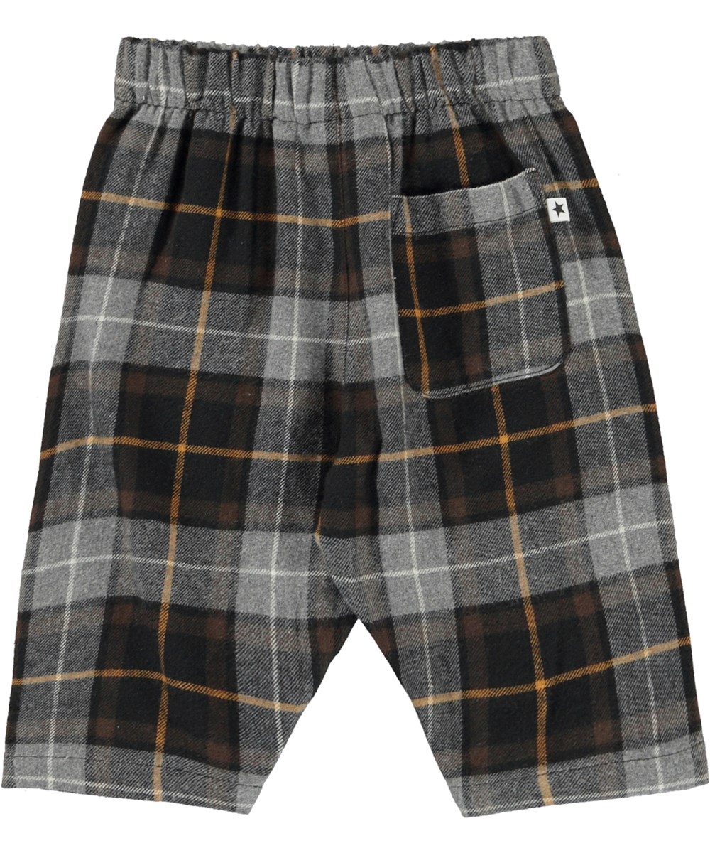 Soy - Grey Brown Check - Karierte Babyhose