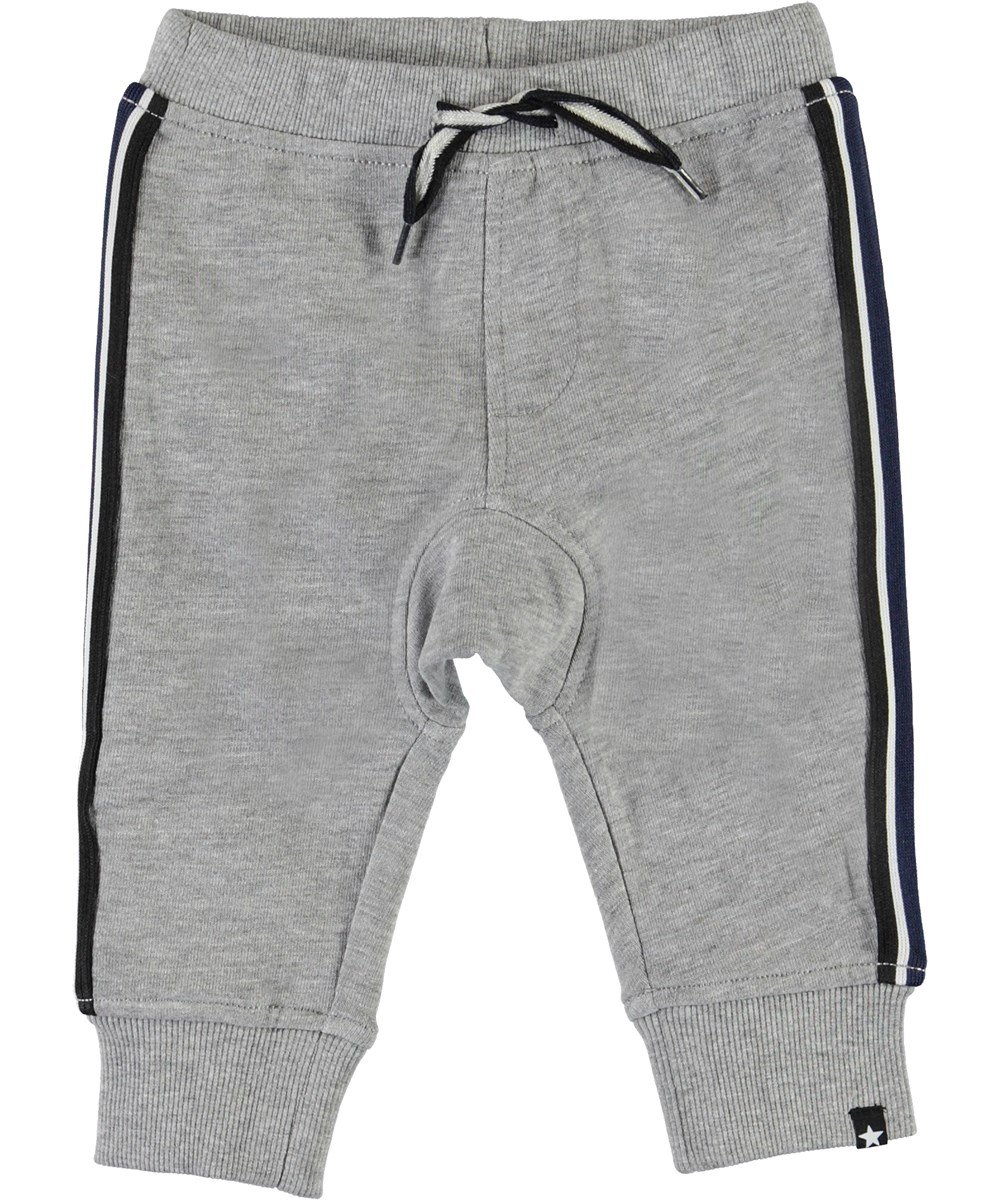 Stan - Grey Melange - Graue Baby-Jogginghose