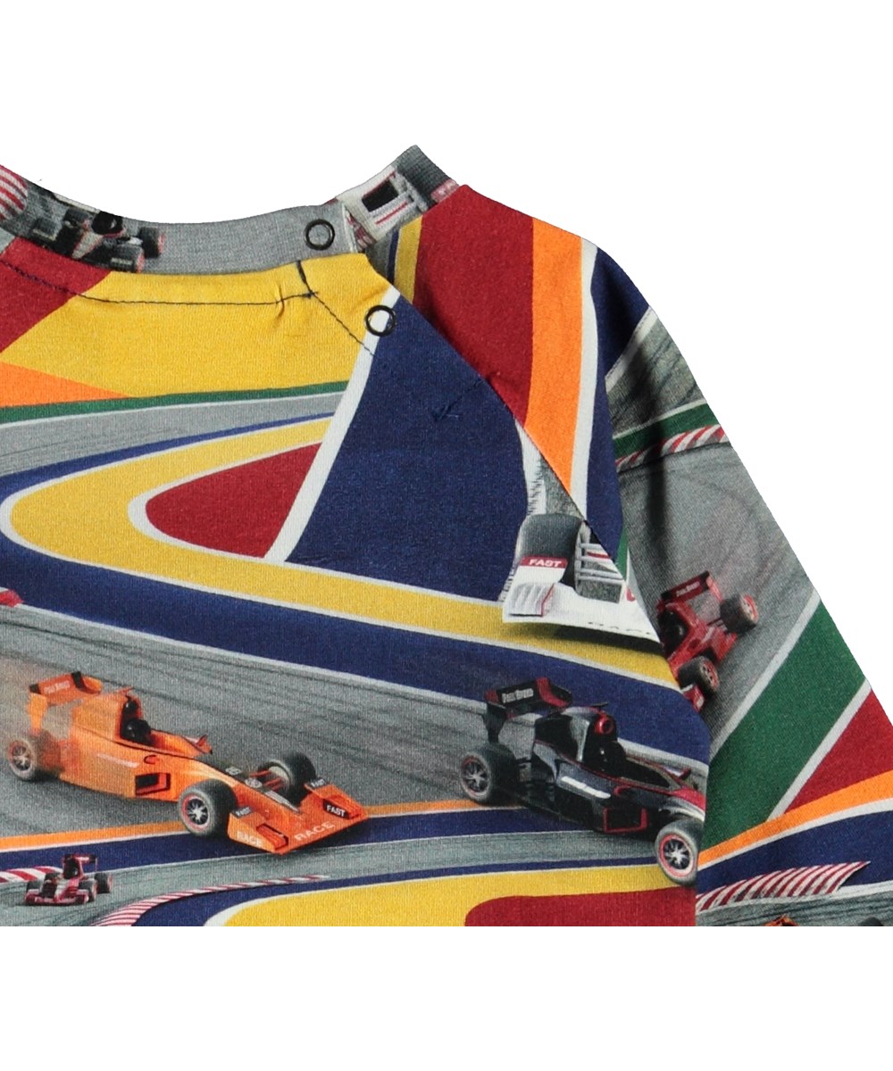 Elmo - Full Speed - Öko-Babybluse mit Autos