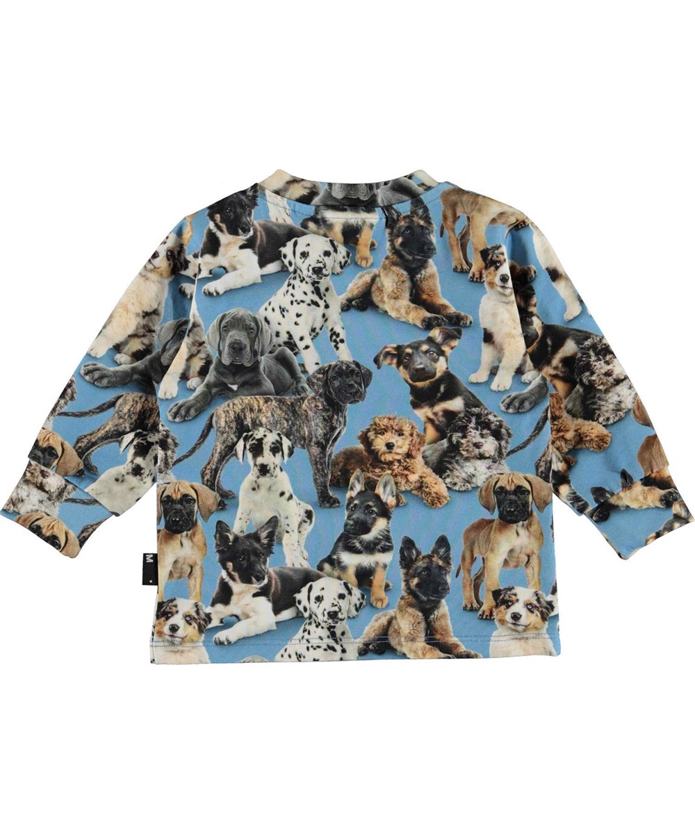 Eloy - Pups - Hellblaue Babybluse Öko Welpen