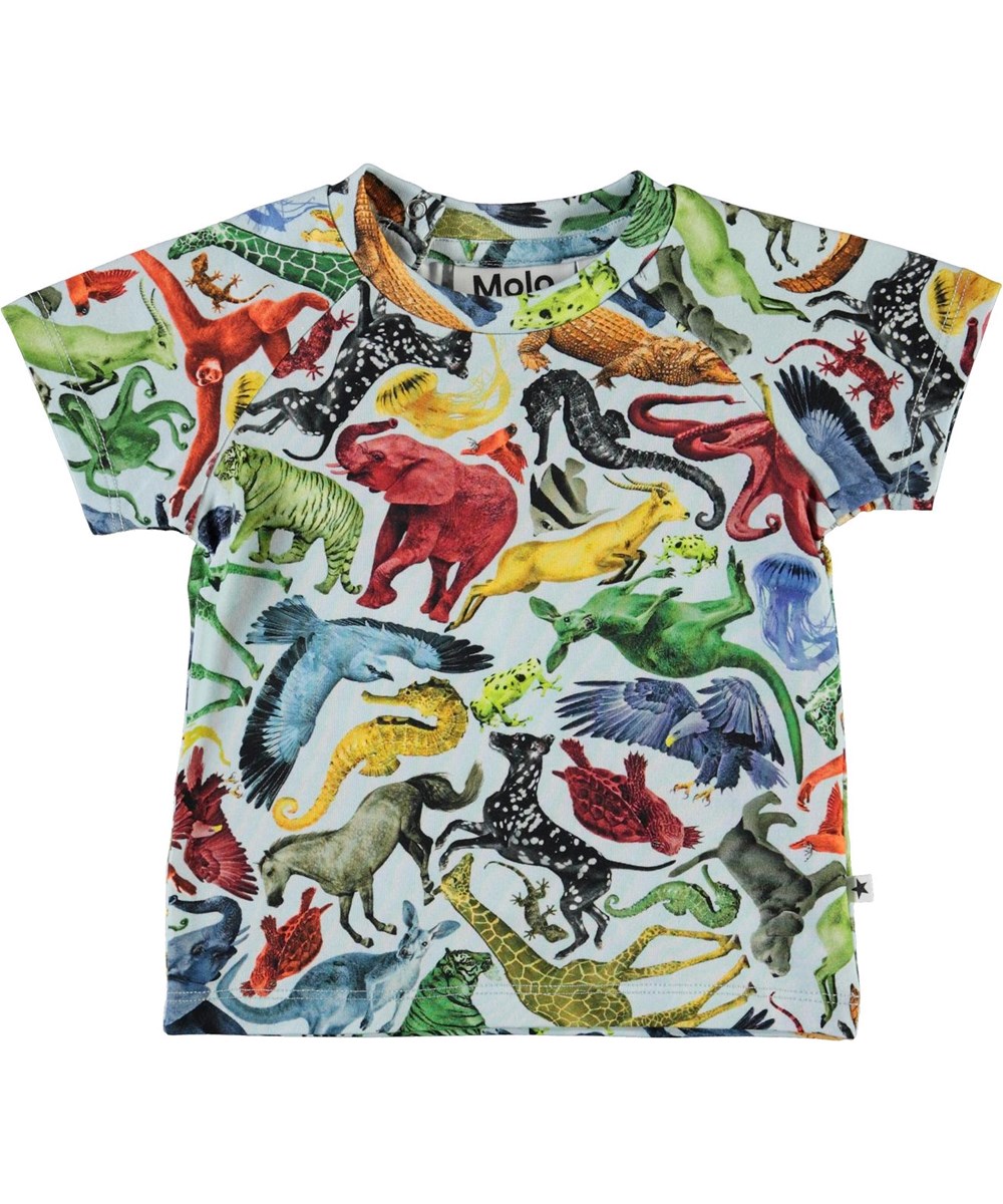 Emmett - Colourful Animals - Öko Baby-T-Shirt mit Tieren