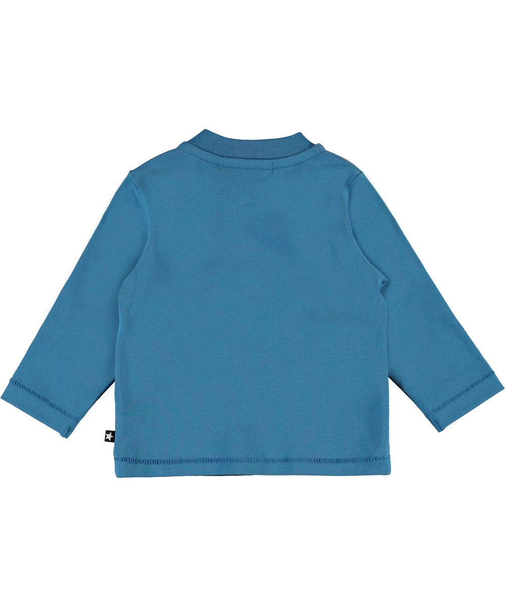 Enovan - Small But Strong - Blaue Öko-Bluse mit Maus