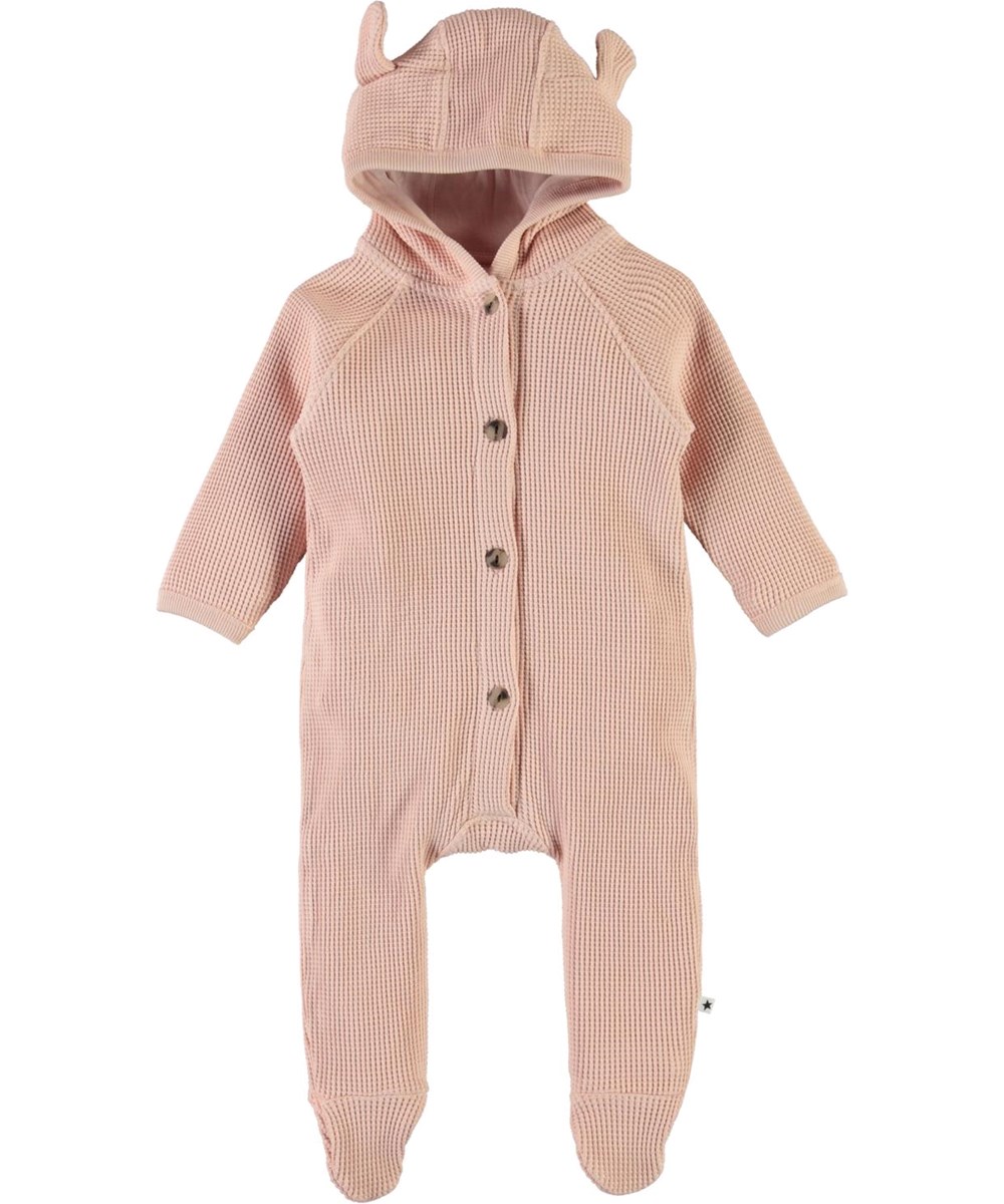 Faith - Petal Blush - Rosa gewaffelter Baby-Anzug