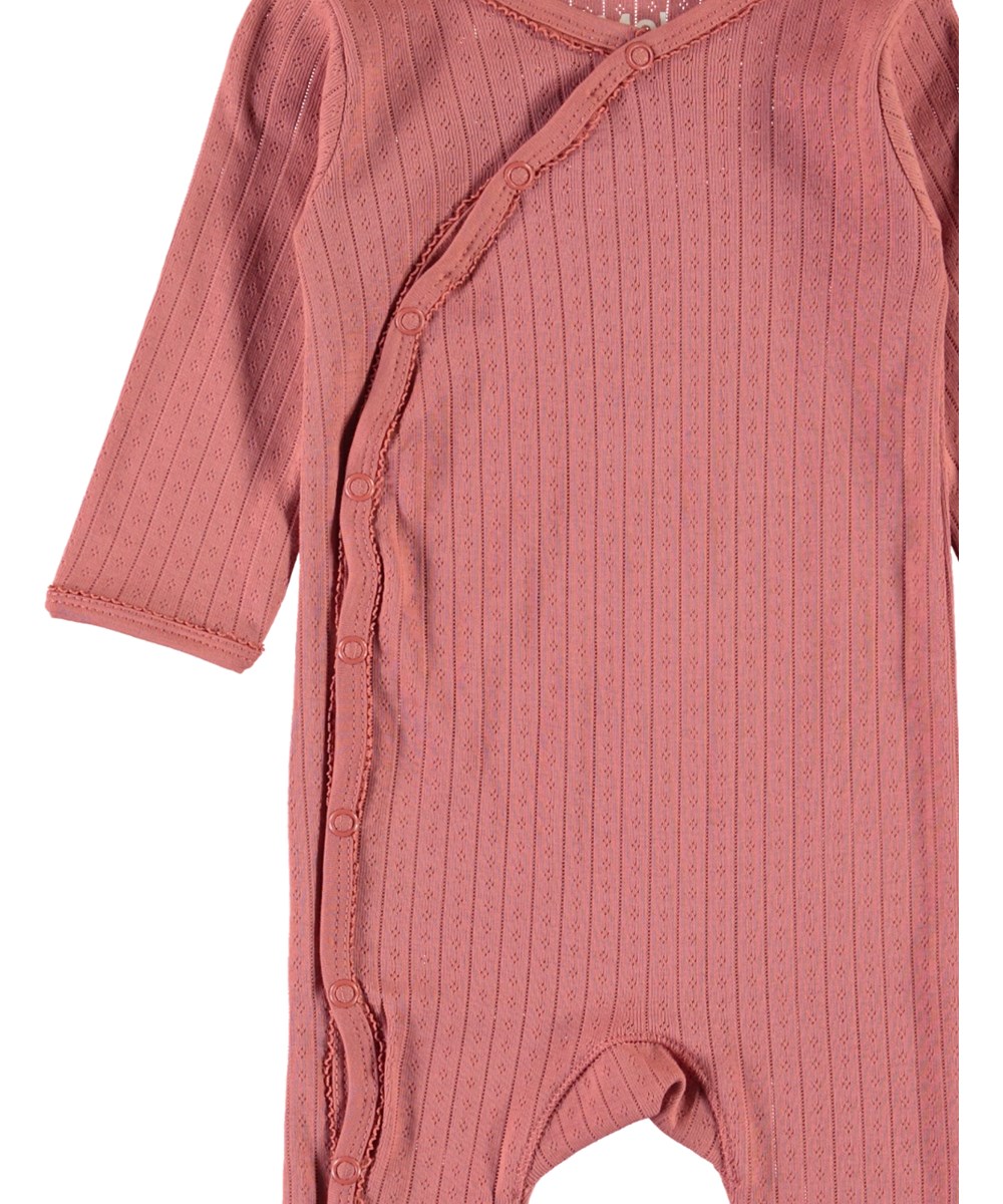 Flora - Desert Sand - Rosa Öko-Babyanzug