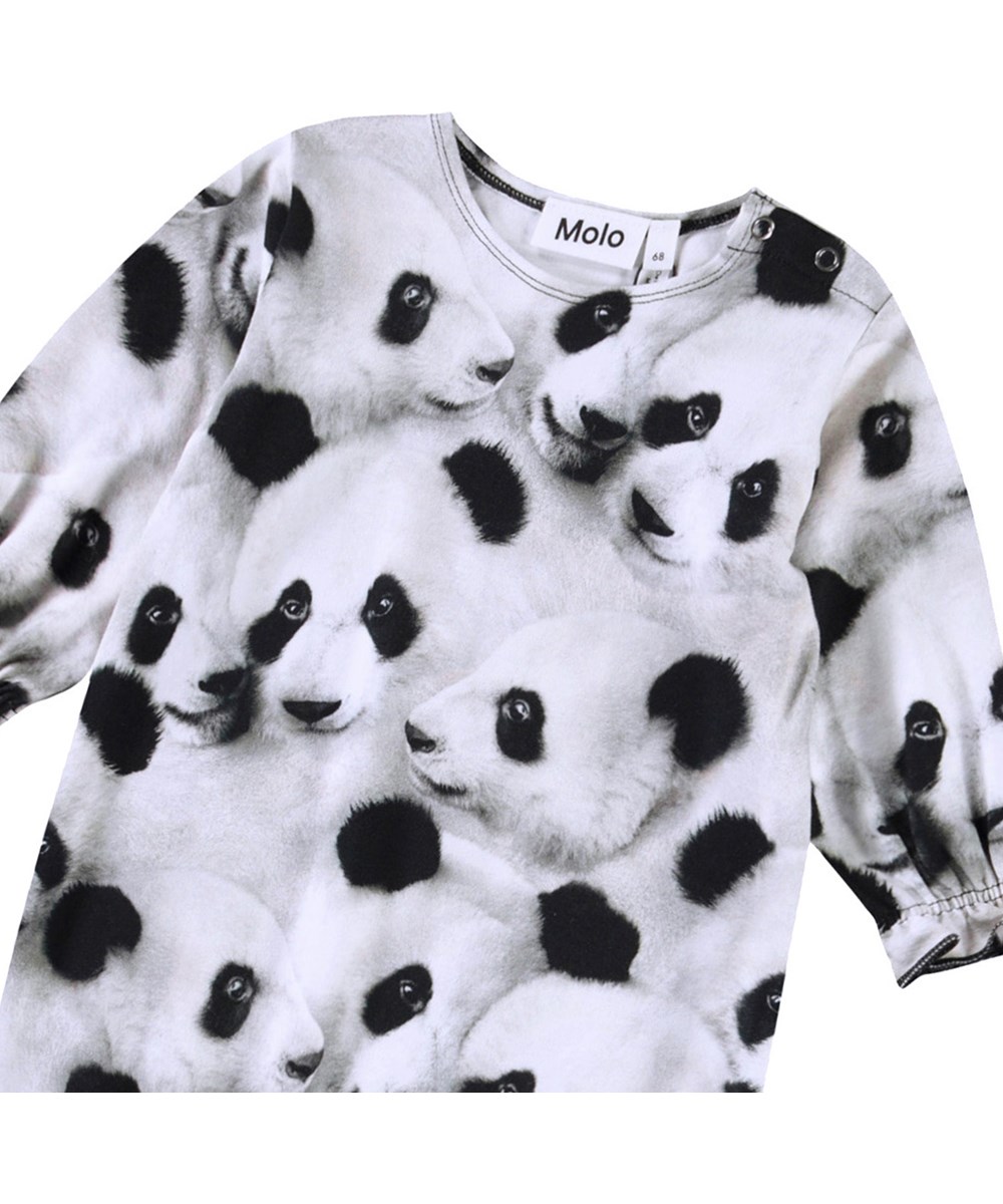 Florina - Giant Panda - Jumpsuit aus Öko-Baumwolle mit Panda-Druck.