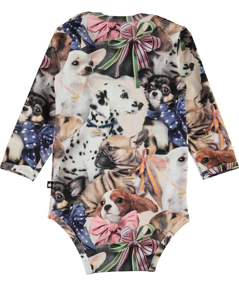 Fonda -  Puppy Love - Öko Baby-Body mit Hunden Druck