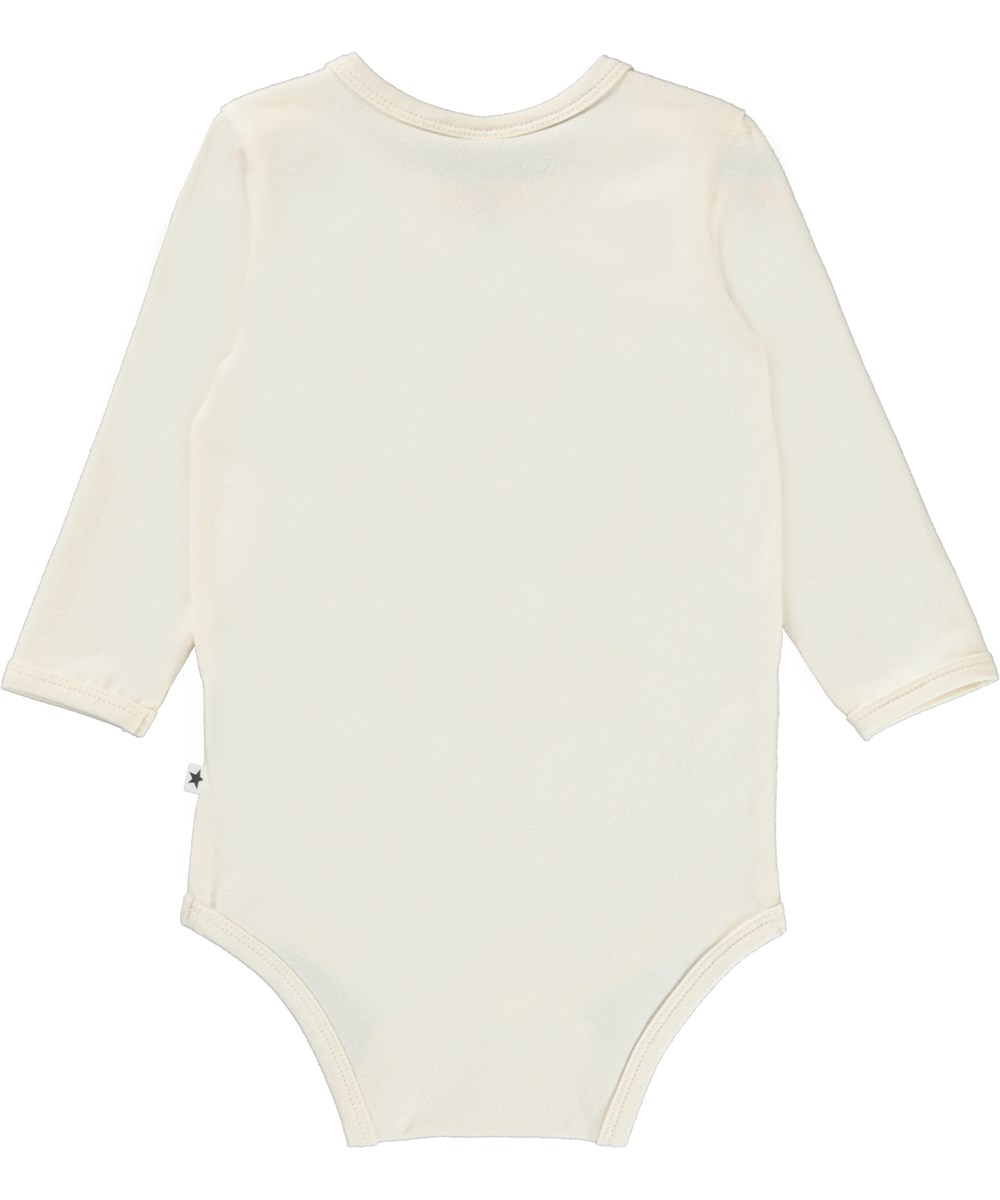 Foss - Cuddles - Beigefarbener Baby-Body mit Aufdruck von umarmenden Tieren