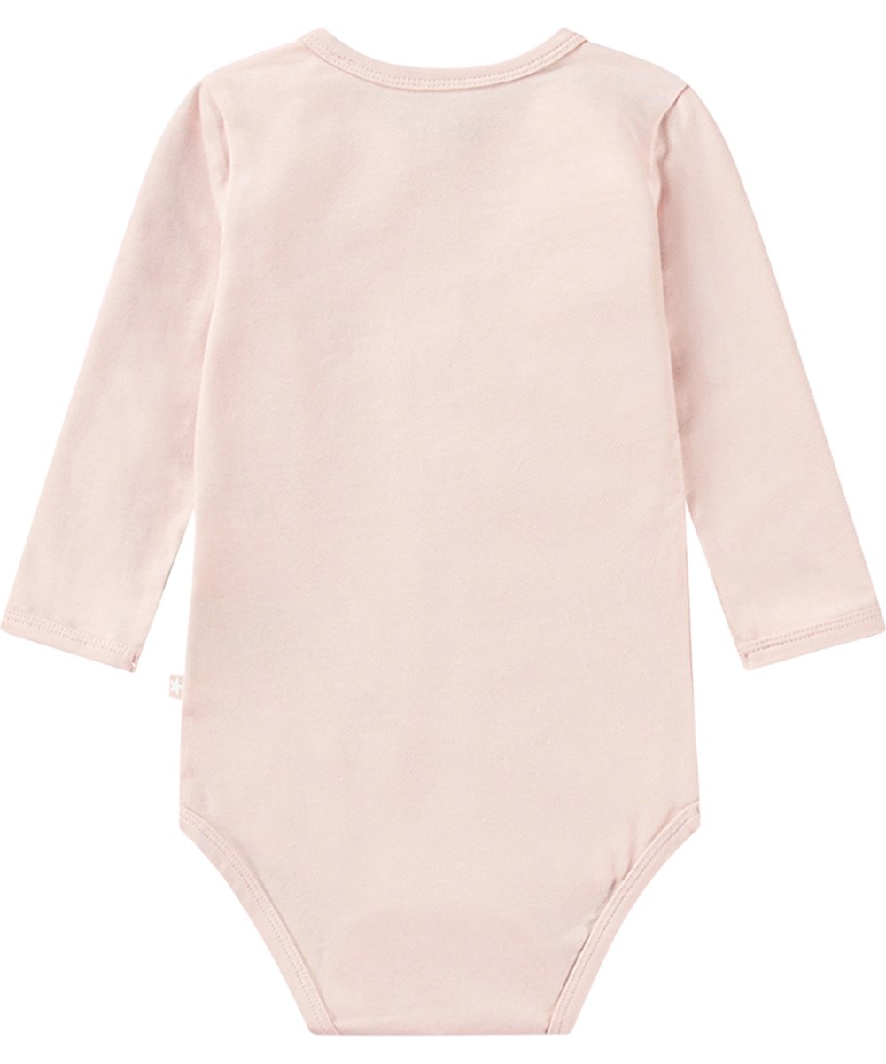 Foss - Jumping Kittens - Pulverfarbener Langarm-Body aus Öko-Baumwolle mit Kätzchen-Print.