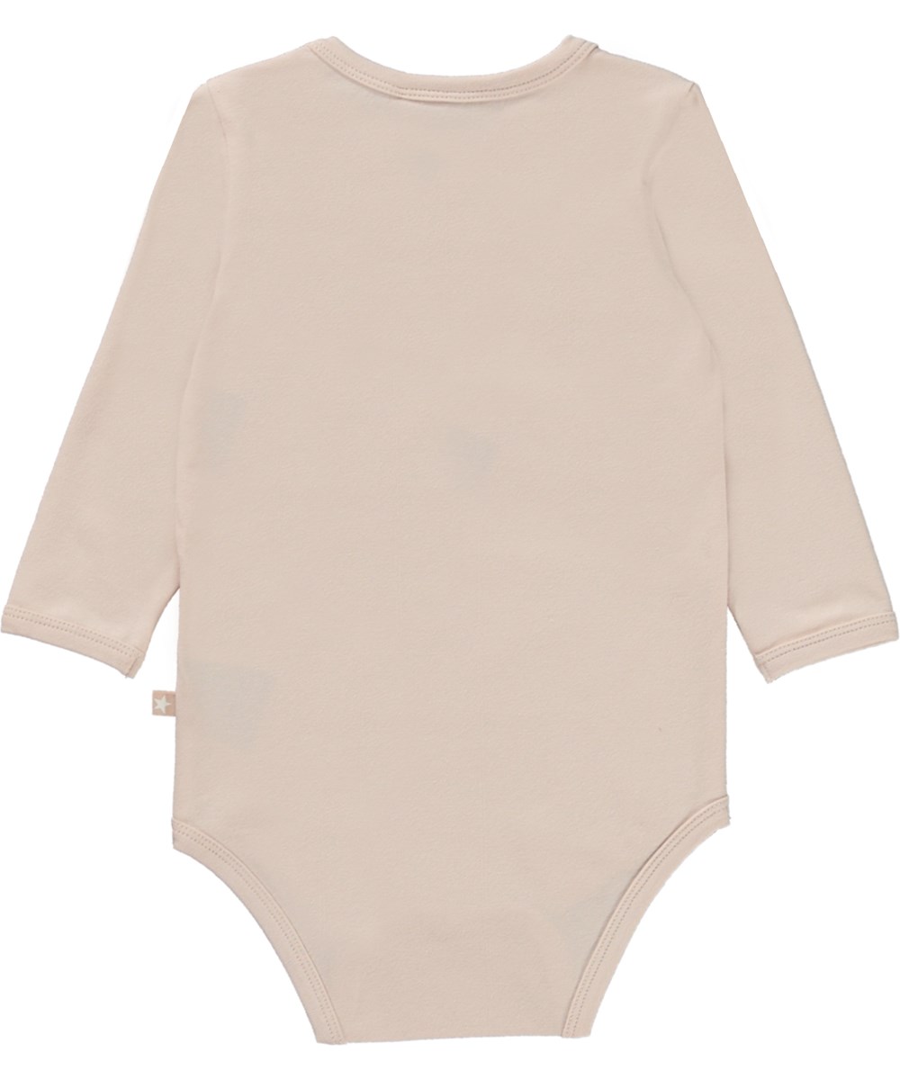 Foss - Red Baby Panda - Rosa Öko-Babybody mit rotem Panda
