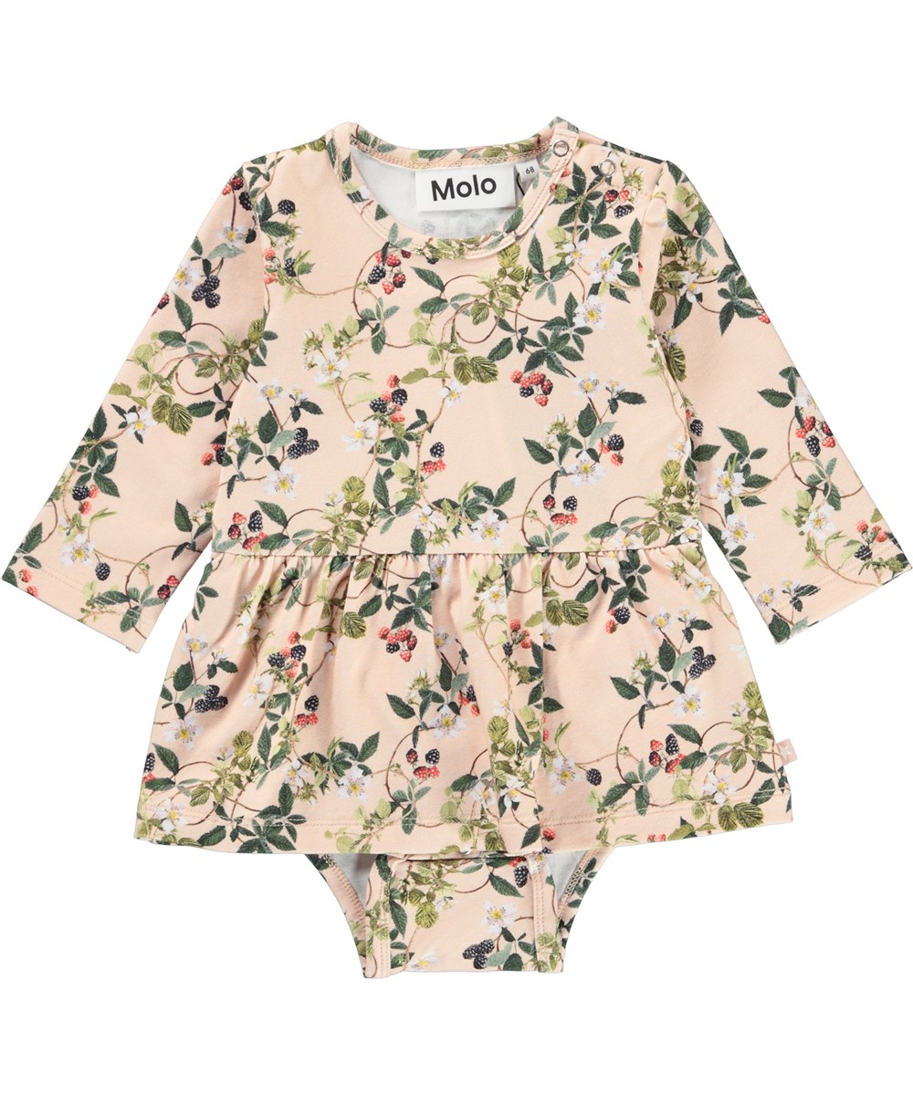 Frances - Bramble Rose - Babybody mit Schößchenrock und Brombeerdruck