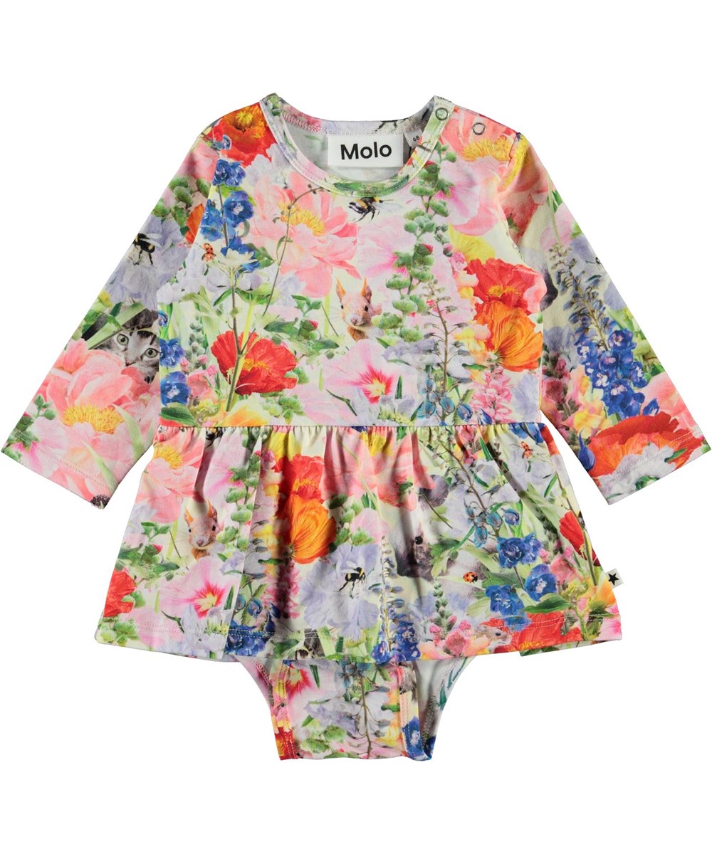 Frances - Hide And Seek - Baby-Body mit Blumendruck und Schößchenrock