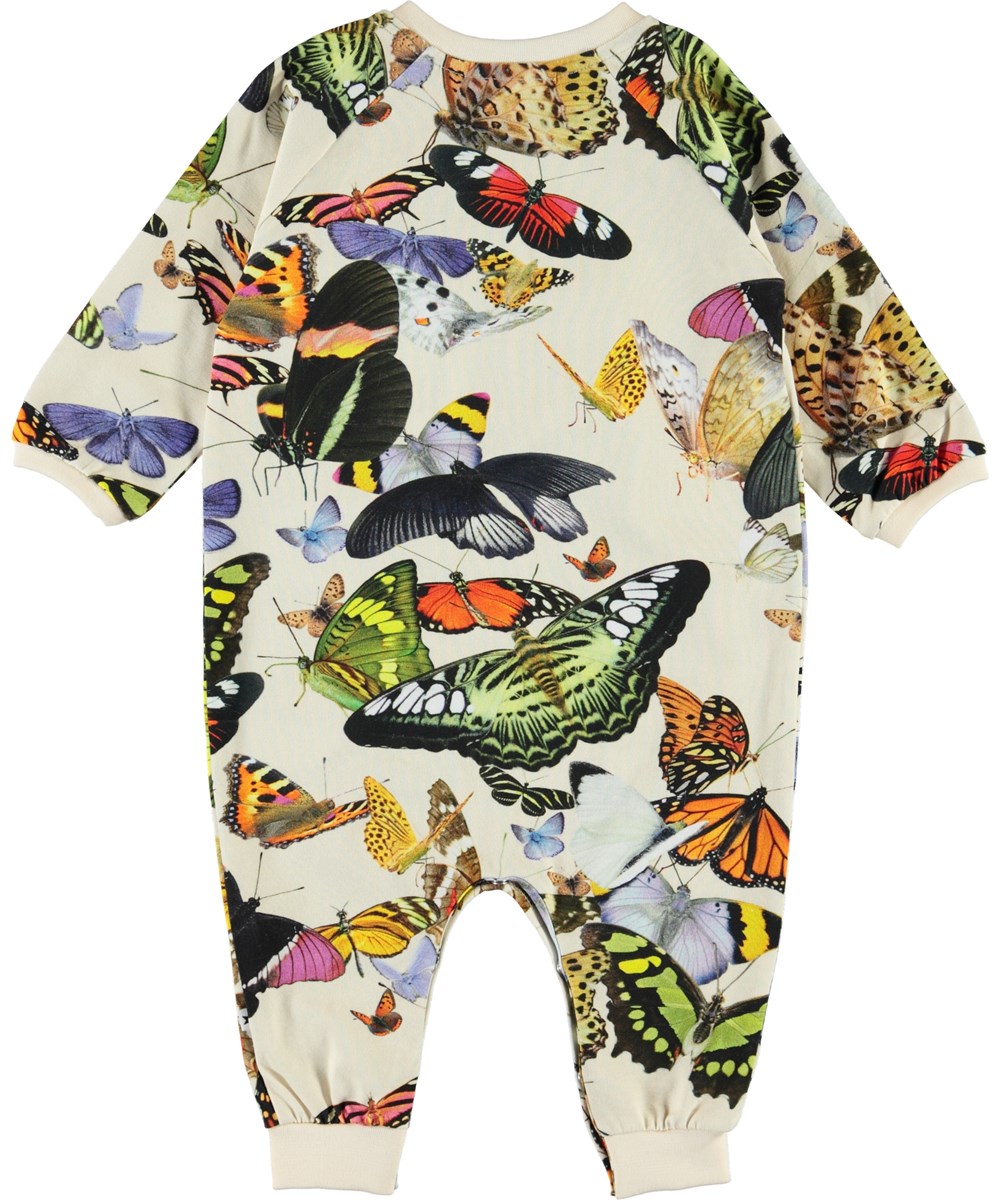 Francine - Papillon - Ökologischer Baby Anzug mit Schmetterlingen