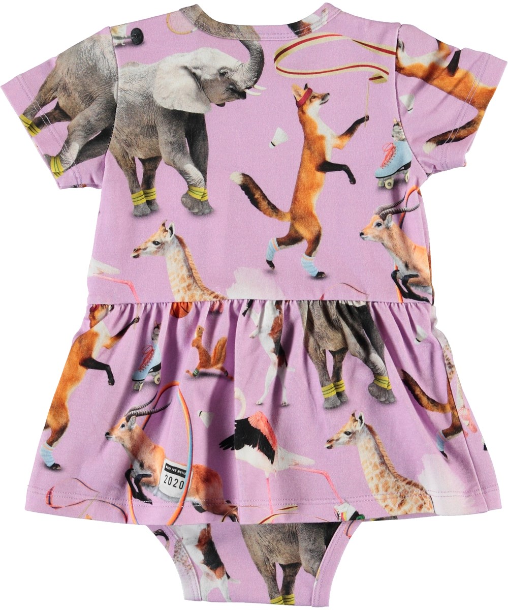 Frannie - Made For Motion - Lila Body mit Tieren und Schößchenröck