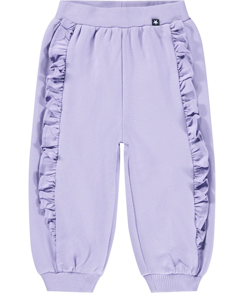 Sallie - Faded Purple - Hellviolette Jogginghosen für die Kleinen aus Öko-Baumwolle.