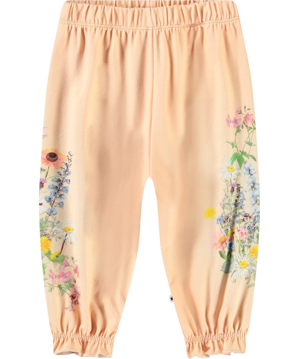 Selena - Meadow - Hose aus Öko-Baumwolle für Babys mit Blumenmuster.