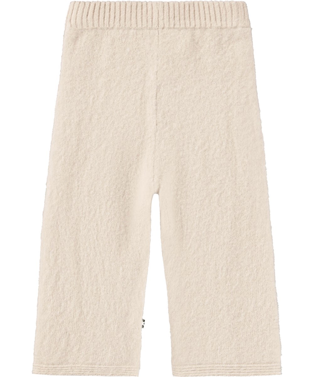 Shea - Oatmeal Melange - Beige Hosen für die Kleinen aus Wolle.