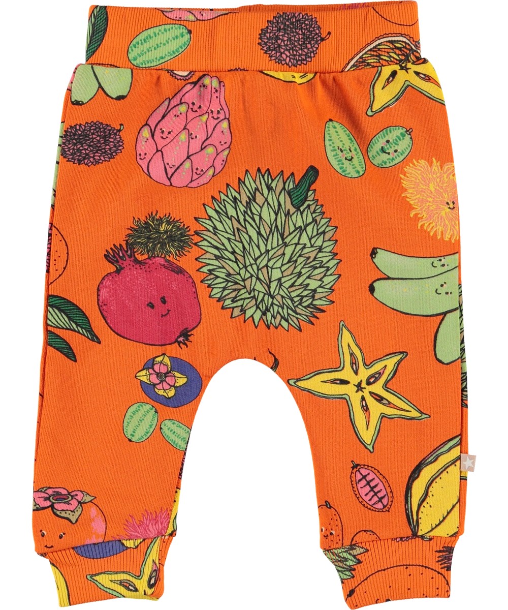 Shona - Friendly Fruits - Orange Baby Sweatpants mit Obst