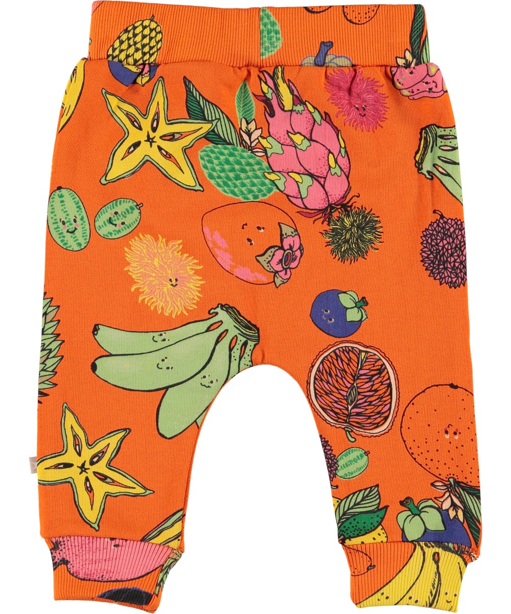 Shona - Friendly Fruits - Orange Baby Sweatpants mit Obst