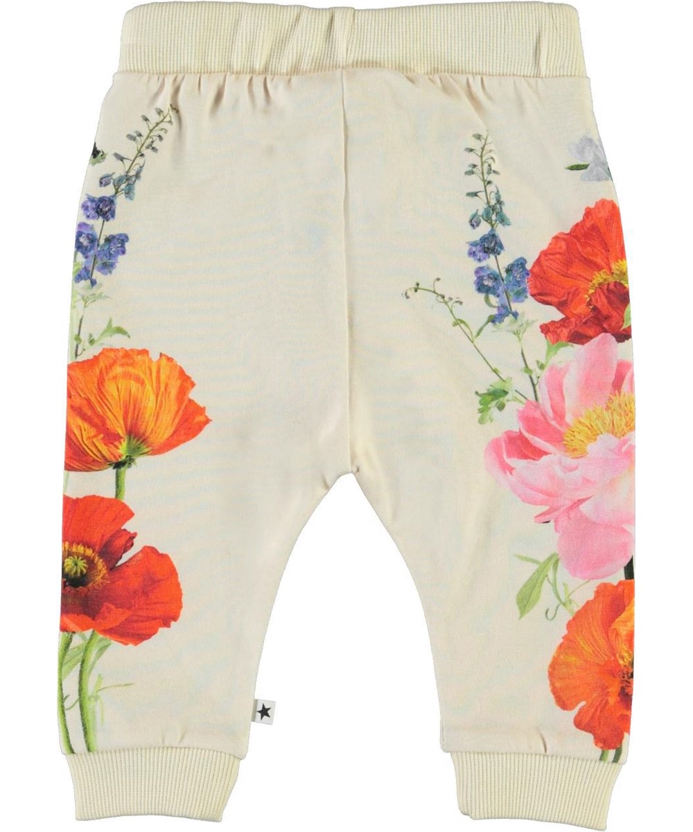 Susanne - Kitty Cat - Beige Babyhose mit Blumen