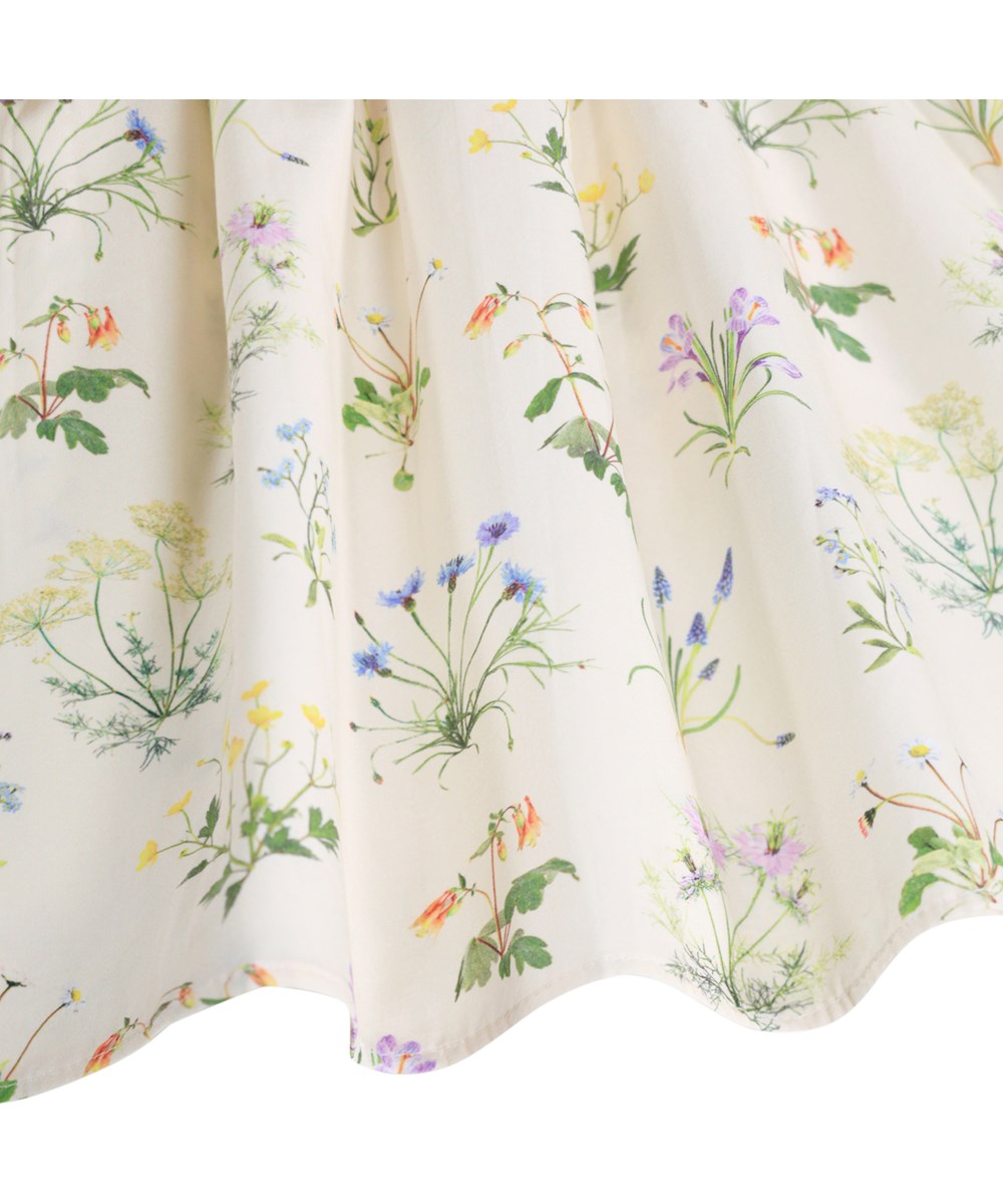 Cacao - Primavera - Weißes Kleid für die Kleinen aus Bio-Baumwollpopeline