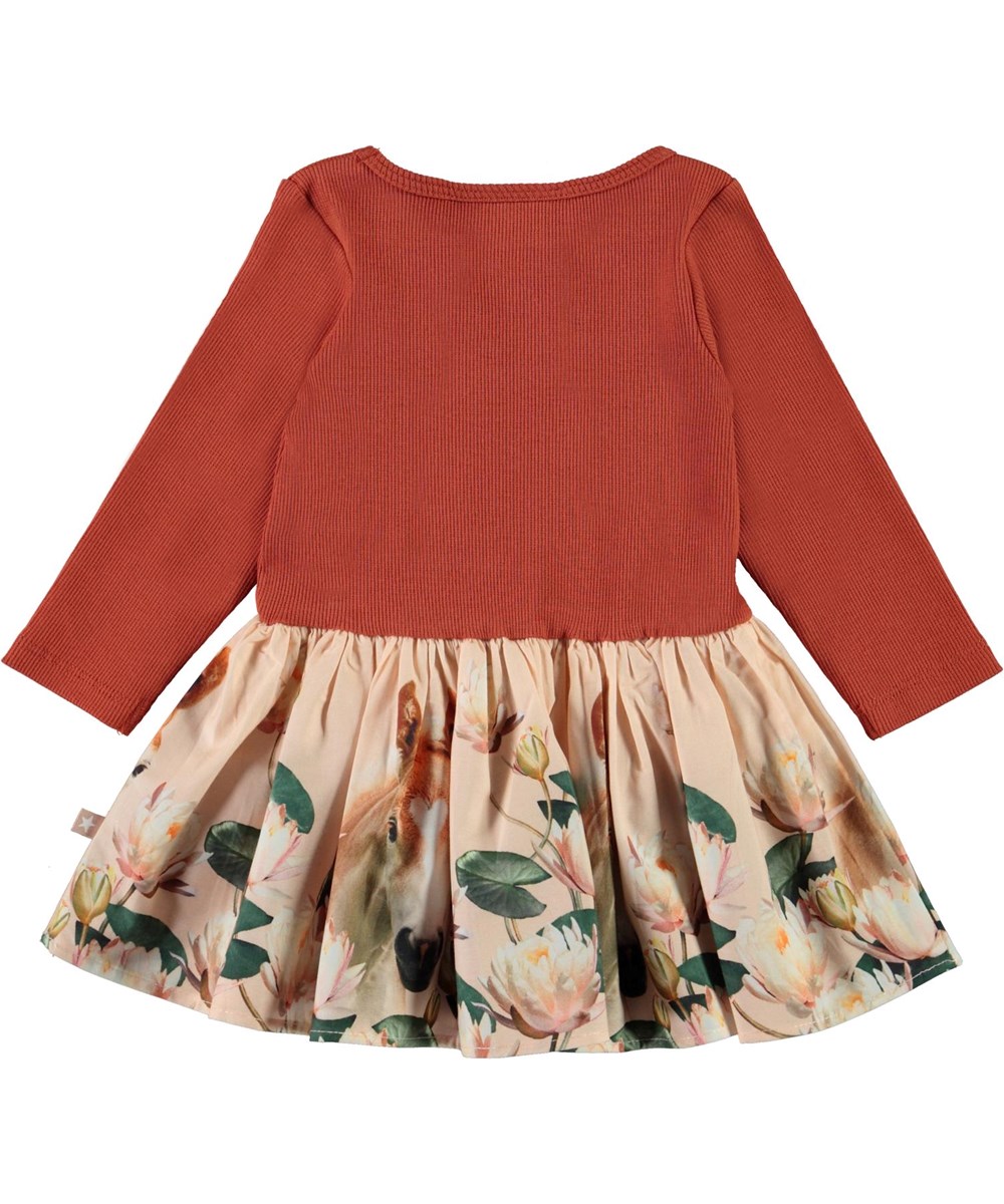 Candi - Little Foal - Öko-Babykleid mit Fohlen und Seerosen