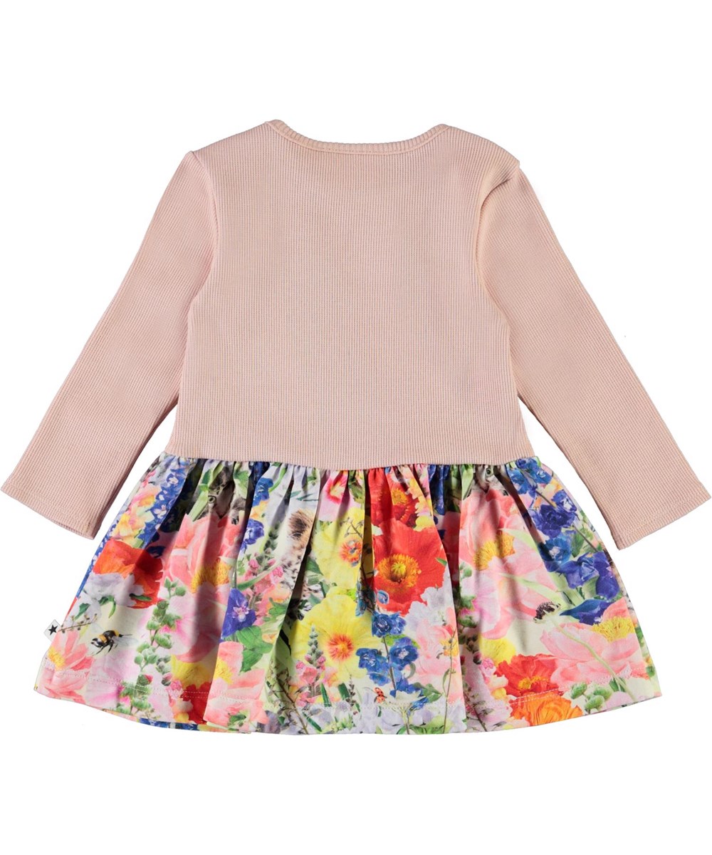 Carel - Hide And Seek - Rosa Baby-Kleid mit Blumendruck