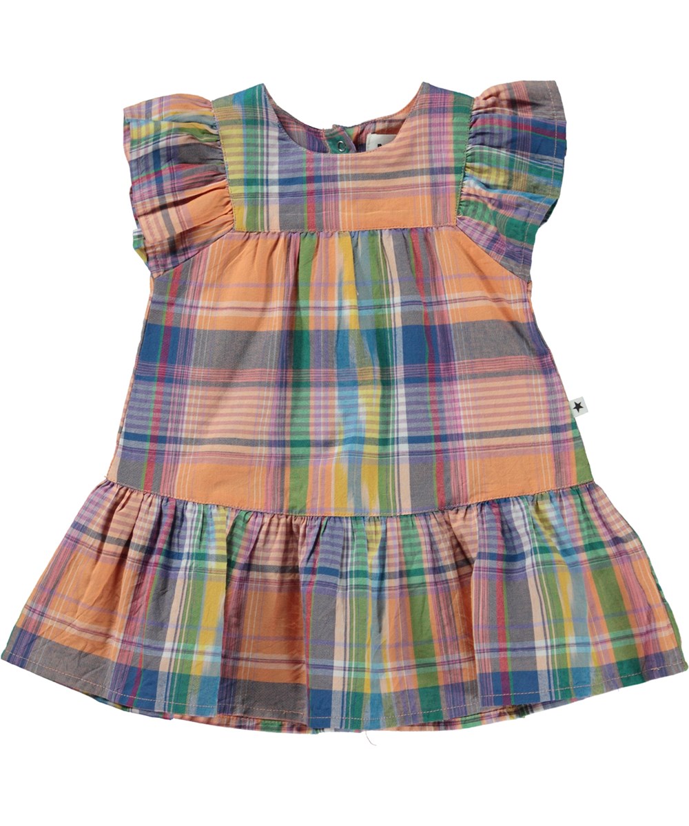 Carolle - Multi Ikat - Mehrfarbig kariertes Babykleid
