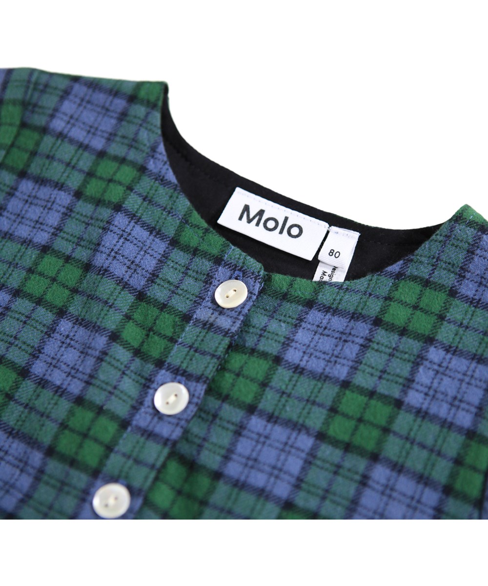 Cele - Blue Pine Check - Kariertes Kleid für die Kleinen aus Öko-Baumwolle.