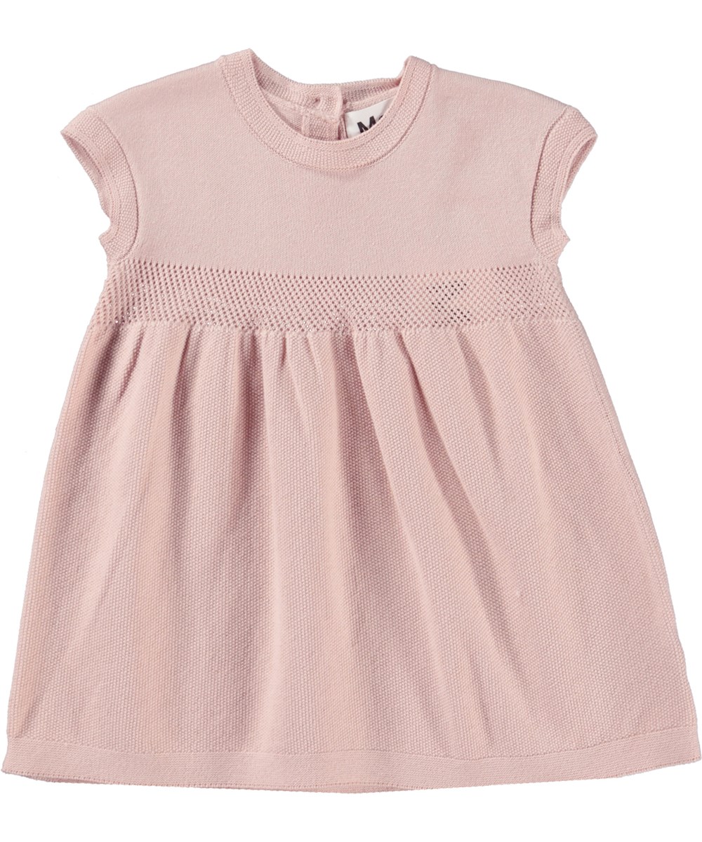 Chane - Powder - Rosa gestricktes Babykleid