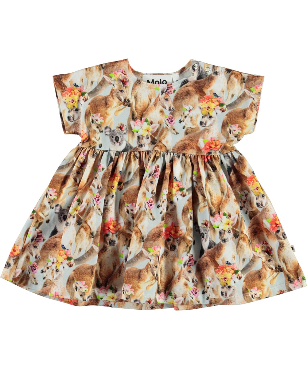 Channi - Kindred Kangaroo - Ökologisches Baby Kleid mit Kängurus