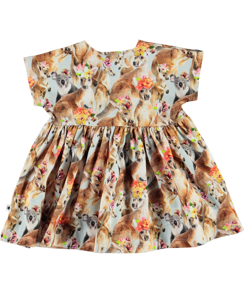 Channi - Kindred Kangaroo - Ökologisches Baby Kleid mit Kängurus