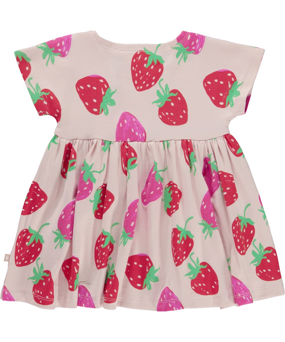 Channi - Strawberries Mini - Öko-Babykleid mit Erdbeerdruck