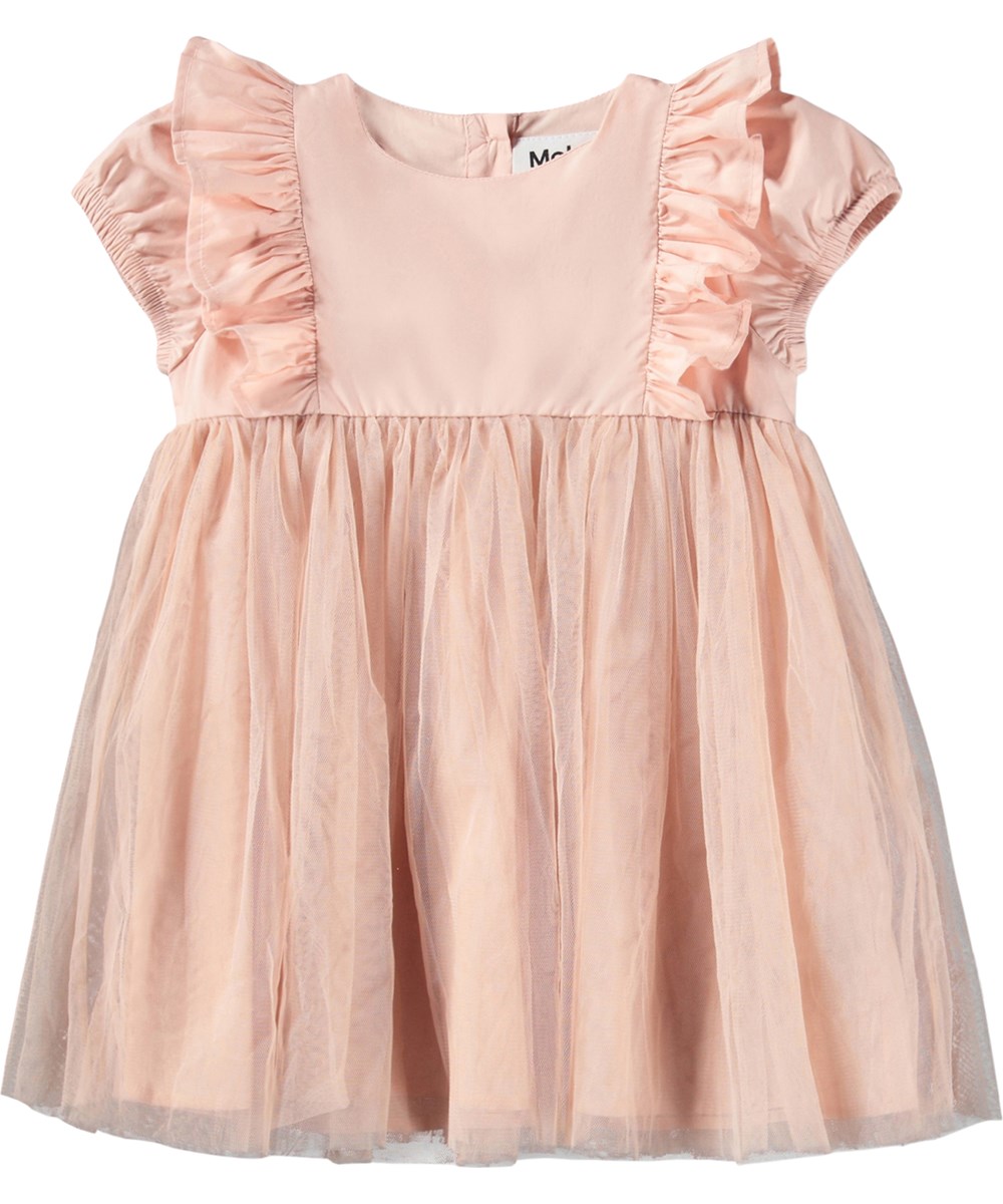 Cheyanne - Petal Blush - Rosa Kleid für die Kleinen mit Puffärmeln und Tüllrock