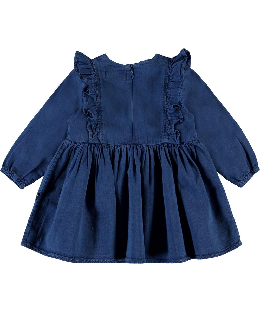 Chocho - Washed Blue - Blaues Denim-Babykleid