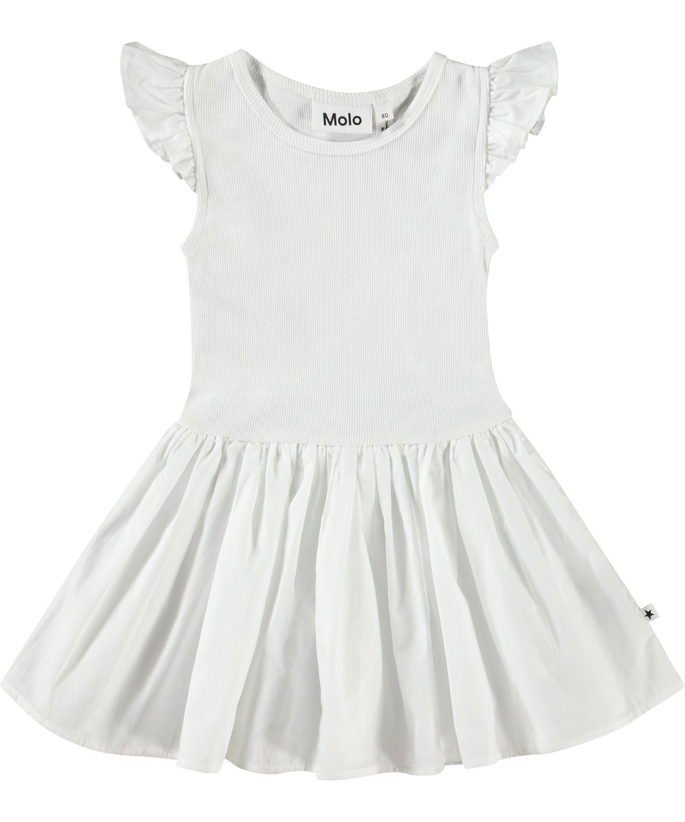 Cimi - Crisp White - Weißes Kleid aus Öko-Baumwolle für die Kleinen.