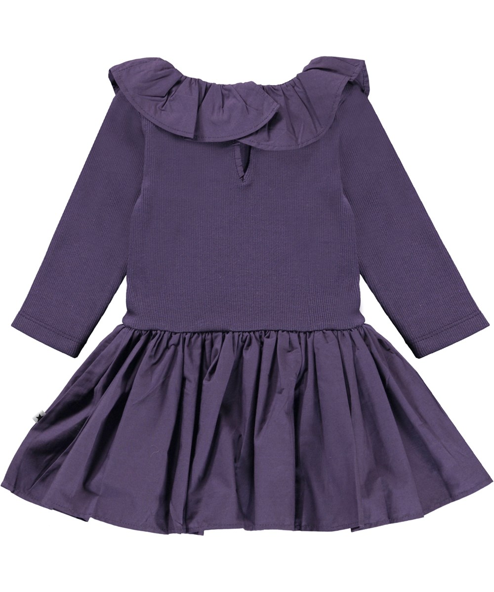 Crystala - Night Purple - Öko-Babykleid in Lila