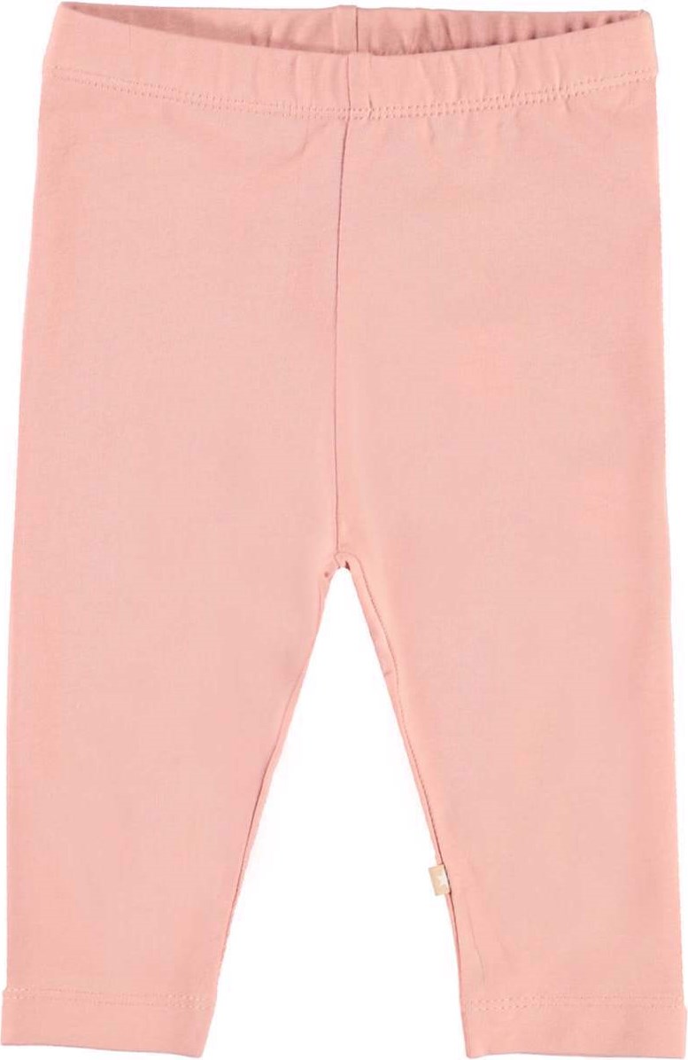 Nette solid - Rosewater - Öko Baby Leggings Koralle
