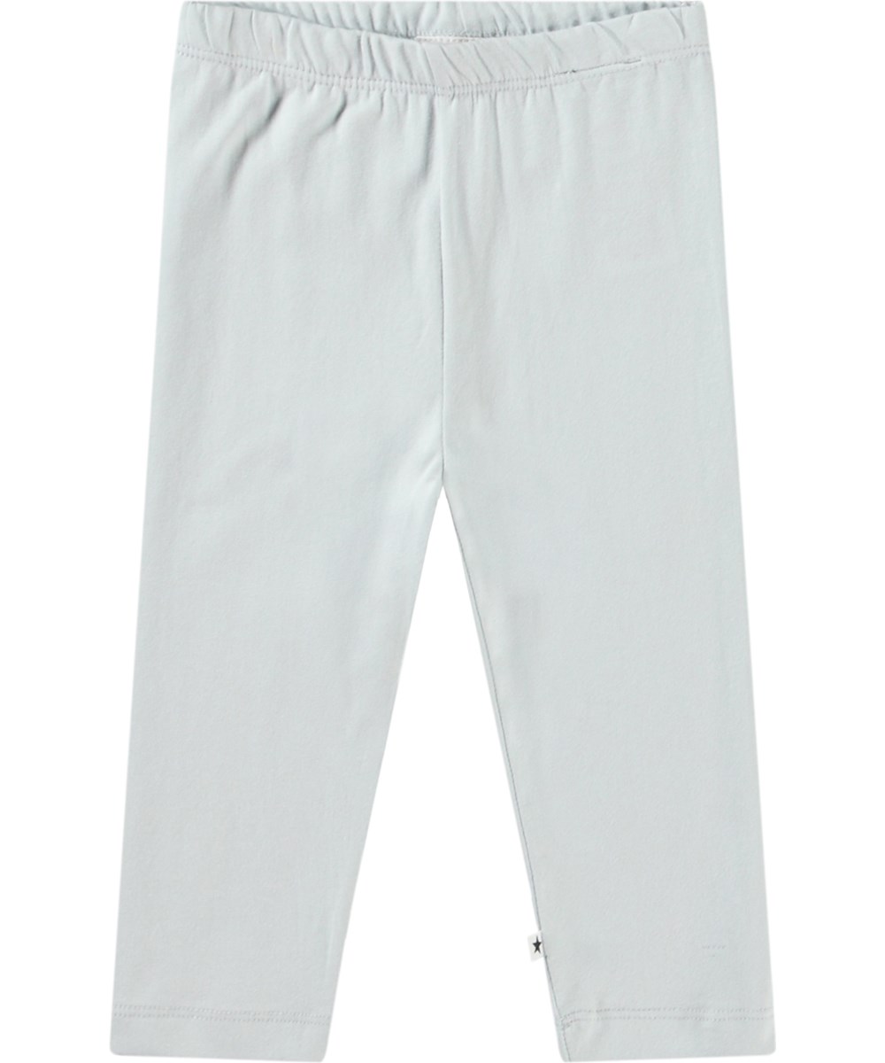 Nette Solid - Skywriting - Hellblaue Baby-Leggings aus Öko-Baumwolle.