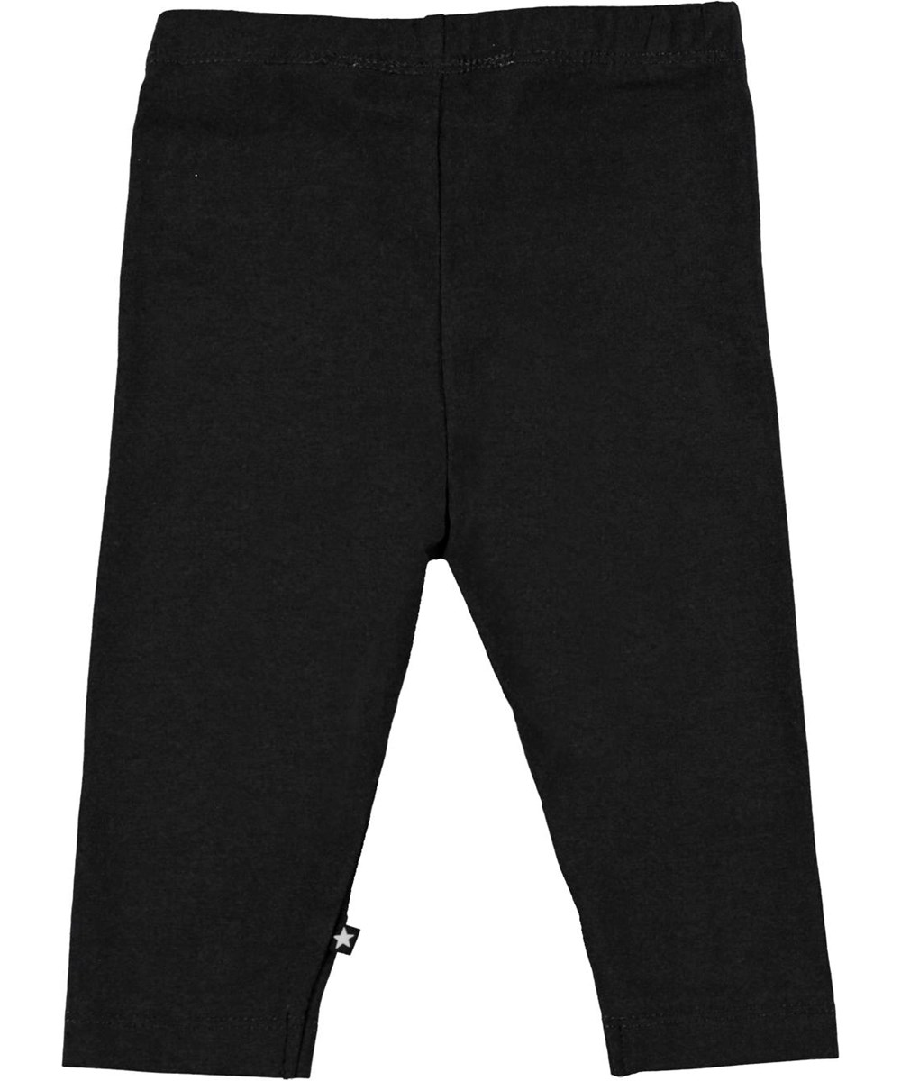 Nette solid - Black - Öko schwarze Baby-Leggings