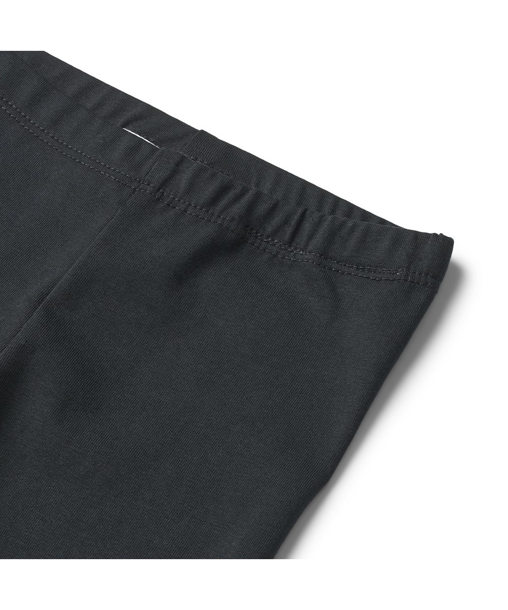 Nette Warm - Black - Schwarze Baby-Leggings aus Öko-Baumwolle