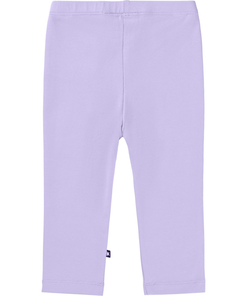 Nette Warm - Faded Purple - Hellviolette Leggings für die Kleinen aus dickem Öko-Baumwolle.