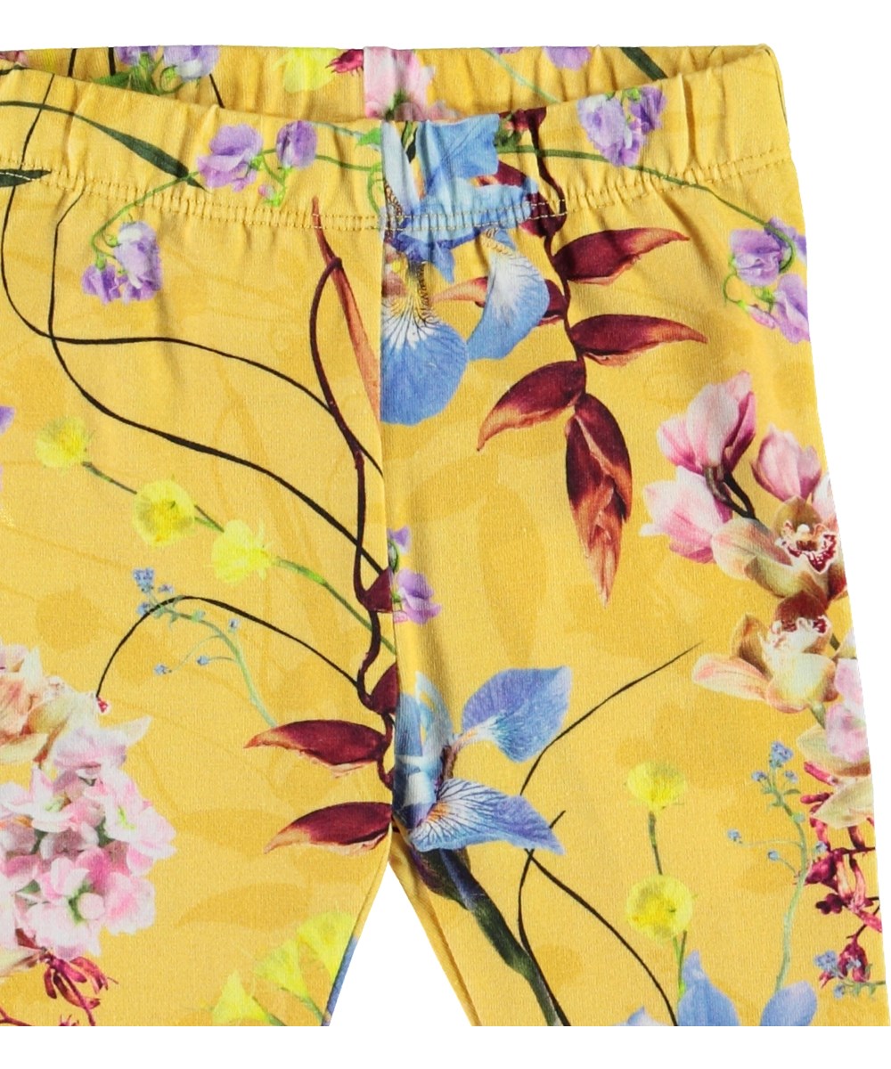 Stefanie - The Art Of Flowers - Öko-Babyleggings mit Blumen