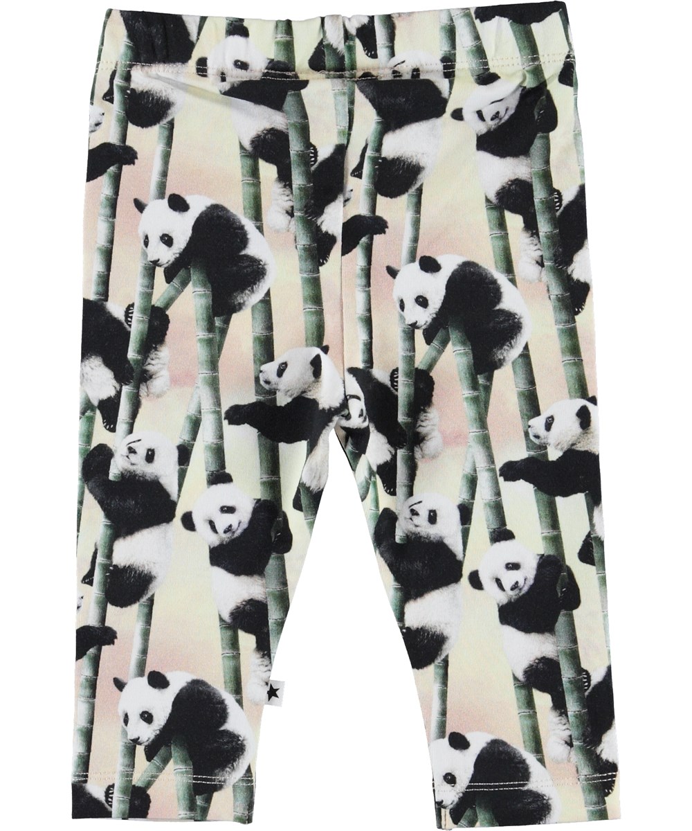 Stefanie - Yin Yang - Ökologische Baby Leggings mit Pandas