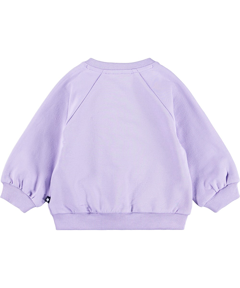 Daphne - Faded Purple - Hellvioletter Cardigan für die Kleinen aus Öko-Baumwolle.