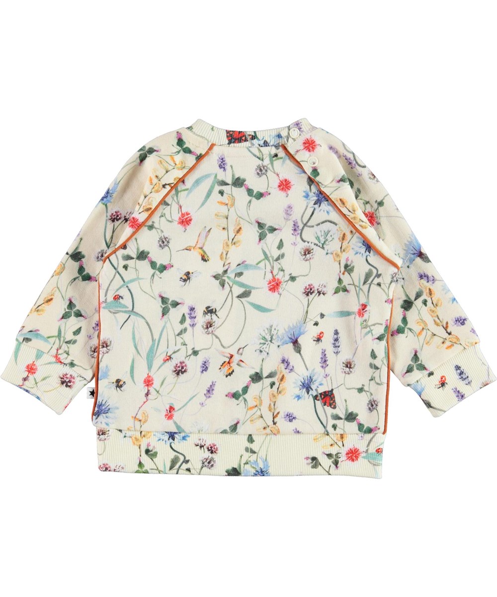 Dicte - Wildflowers_Baby - Öko-Baby-Sweatshirt mit Blumendruck