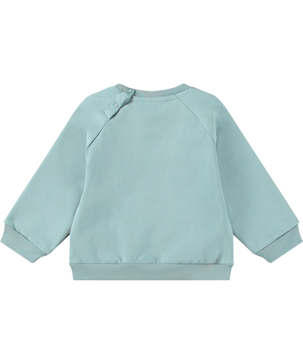 Disc - Kitten Star Dusty - Hellblaues Öko-Baumwoll-Sweatshirt mit niedlichem Kätzchendruck.